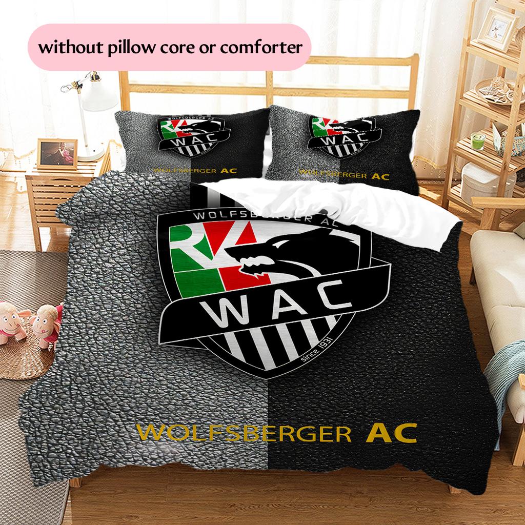 Wolfsberger AC Motif Literie Décoration de Maison Cadeau d'Anniversaire et de Fête (1 housse de couette + 2 taies d'oreiller, sans garniture.)