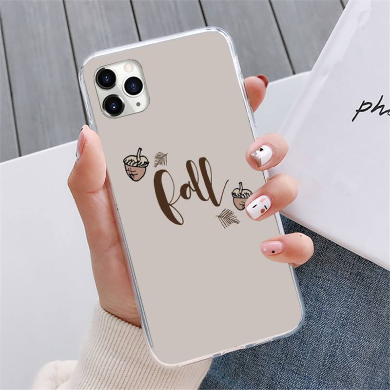 Pumpkin Happy Autumn Fall Phone Case For Iphone 13 12 5 5s 5c Se 6 6s 7 8 Plus X Xs Xr 11 Pro Max Mini
