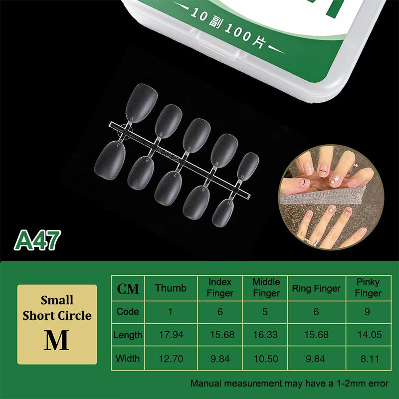 100Pcs/Box Matte Fake Nails No Polishing Press On False Nails Medium Short Design High Matt Soft Gel Nail Tips For Extension