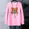 Ladies' Christmas Printed Round Neck Long Sleeved T-shirt Sweatshirt Top