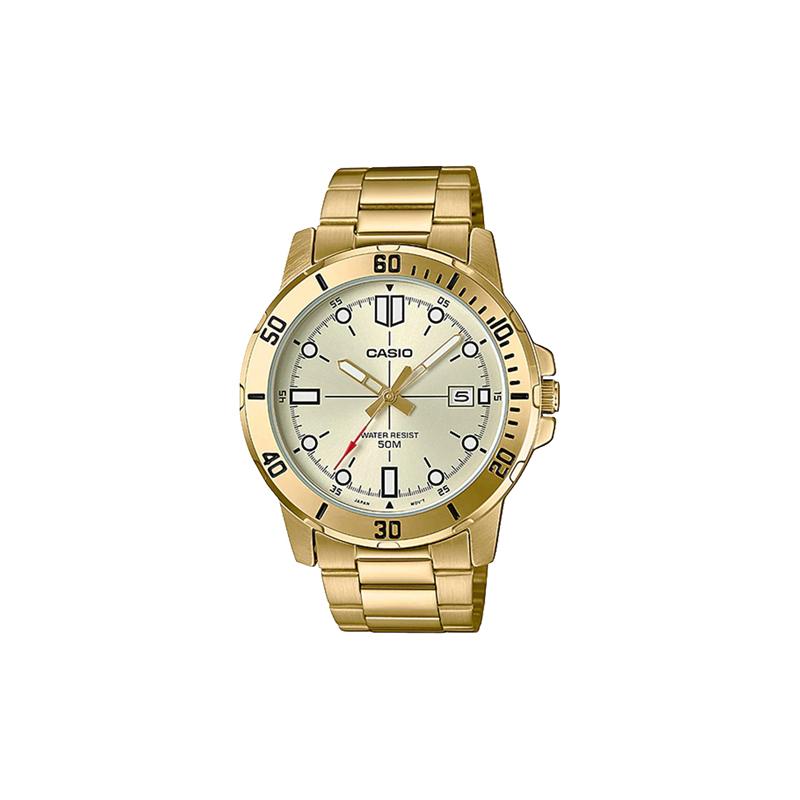 

Casio STANDARD Series Swordfish Gates Same Water Ghost Ocean Heart Quartz Movement Stainless Steel Strap Japanese and Korean Watch Men s MTP-VD01G-9E золотой