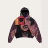 Womens Dark Skull Print Hoodie Long Sleeve Loose Streetwear