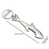 Shark Shaped Bottle Opener Keychain Shaped Zinc Alloy Ring Beer Bottle Opener Creative Corkscrew Keychain Pendant Party Gift