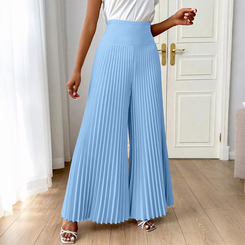 ZANZEA Women Casual Side Zipper Solid Color Loose Wide Leg Pants