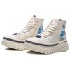 New LiNing High Top Casual Shoes Women's White Blue AGCQ258-3