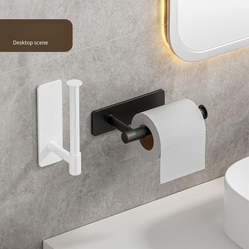 1PC toilet tissue holder stainless steel wall hanging non-punching bathroom toilet roll holder toilet paper holder paper tube holder