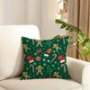 Merry Christmas dear Santa Claus Cushion Cover Reversible Plush Pillow Cover Soft Fluffy  Home Decor for Sofa Bedroom