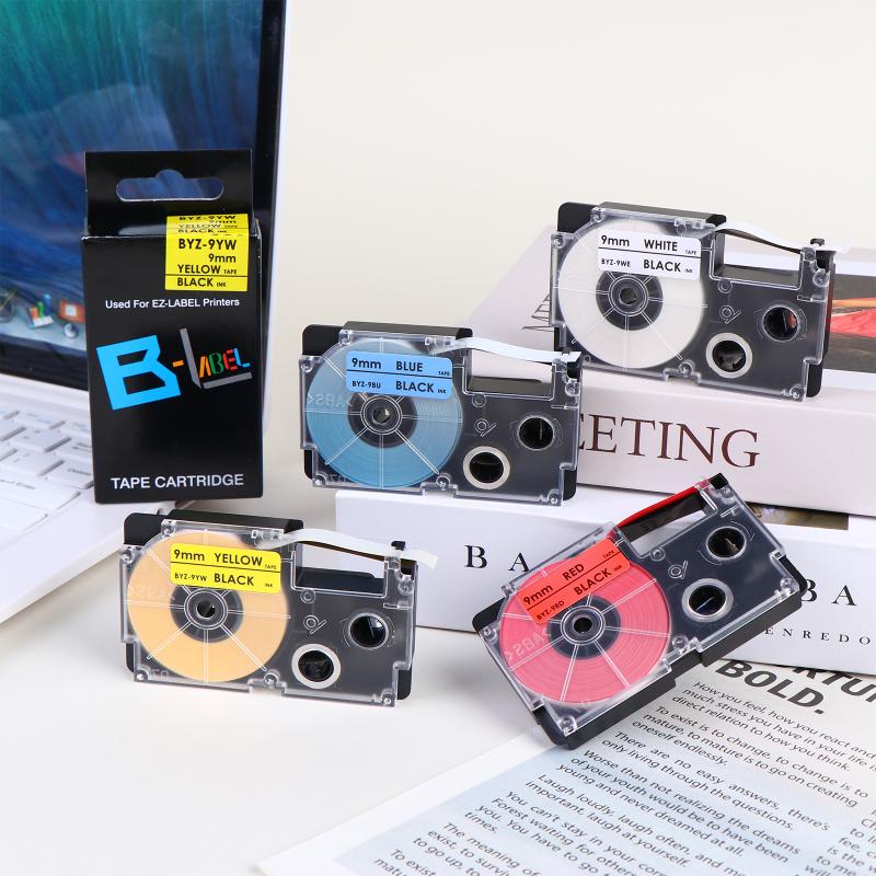 9/12Mm Label Tape Compatible Xr-9We Xr-12Xwr Ribbon Tape For Kl-60L/100/120/130/170Plus/180/E300/780/820/7400/8700/8800 Cw-L300
