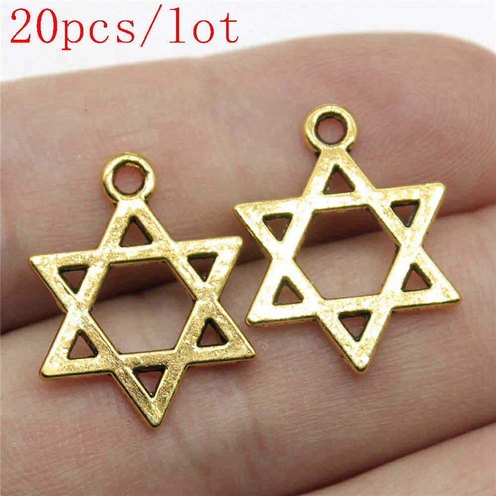 Little Hexagram Charms For Jewelry Making Pendant Diy Crafts Accessories