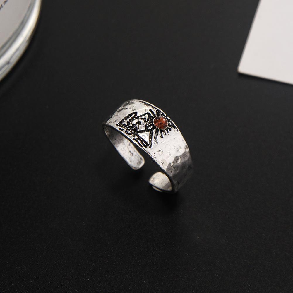 Vintage Sunset Valley Ring For Women Men Silver Color Punk Gothic Ring Unisex Accessories Handmade Designer Jewelry Lover Gift