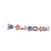 Independence Day Door Hanging Ornaments Wooden Decorative Pendant for Home Shopwindow Decoration