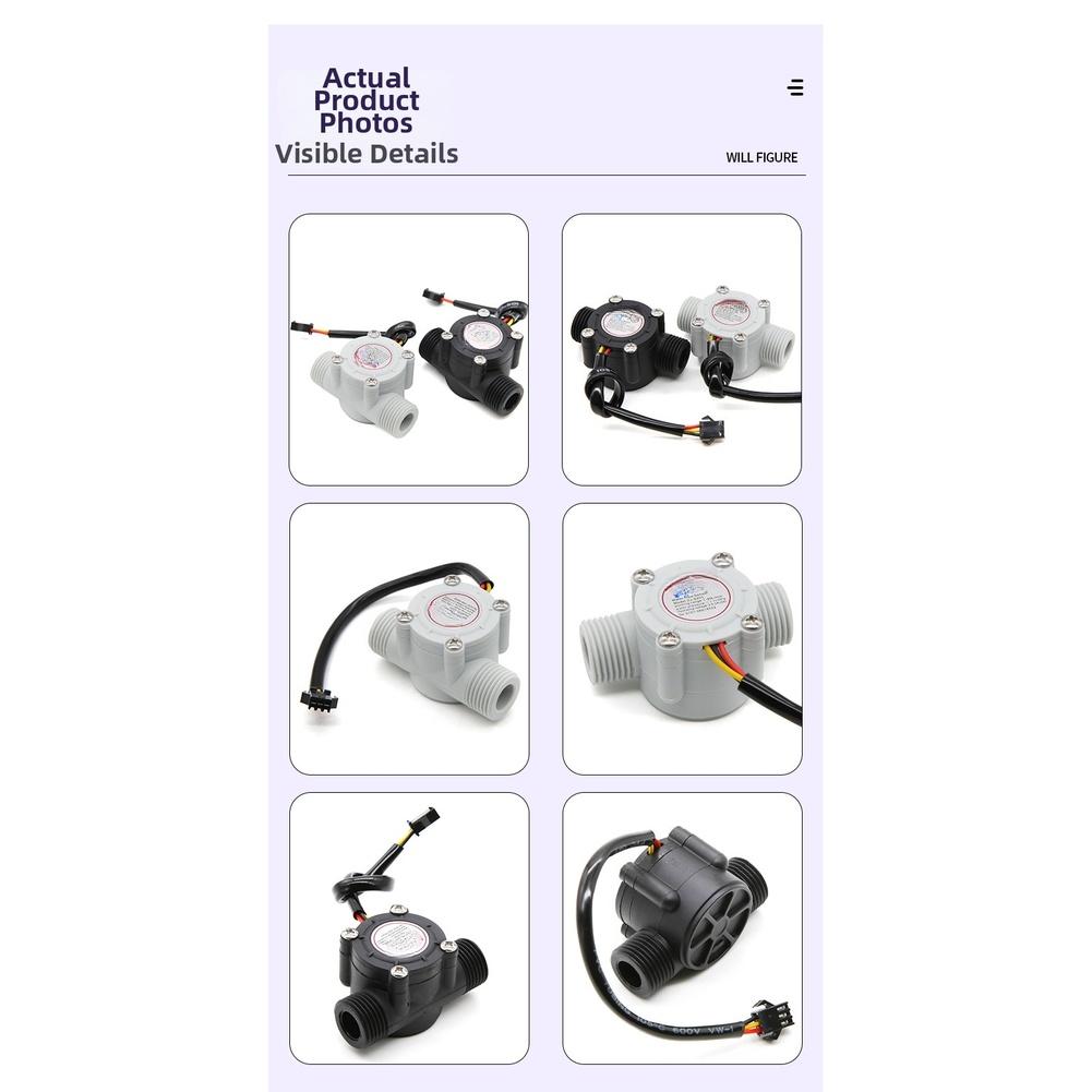 High Accuracy Water Flow Sensor S201 For Water Heater Dispenser 4 Inch Nylon Material, Temperature Resistance Range Of -20~100℃