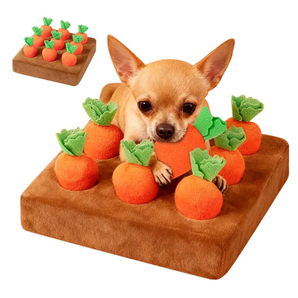 Neue Schnüffelmatte für Hunde, Enrichment, Interaktives Spielzeug, Haustier Karotten-Puzzle-Spielzeug, Hunde-Aktivitätsmatte zur Langeweile-Linderung, Futter-Such-Training