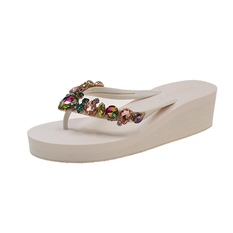 Modisch passende Outdoor-Flip-Flops für Damen, sexy Hausschuhe, Keksdekoration, lässige Hausschuhe, Damenmode, Sommer