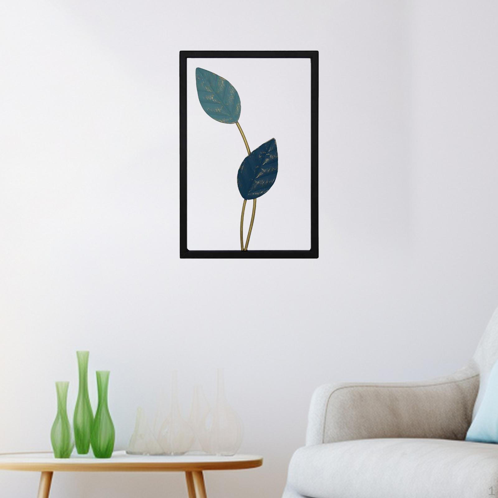 

Iron Wall Art Hanging Decor for Hallway Living Room Bathroom Bedroom 2 Leaves