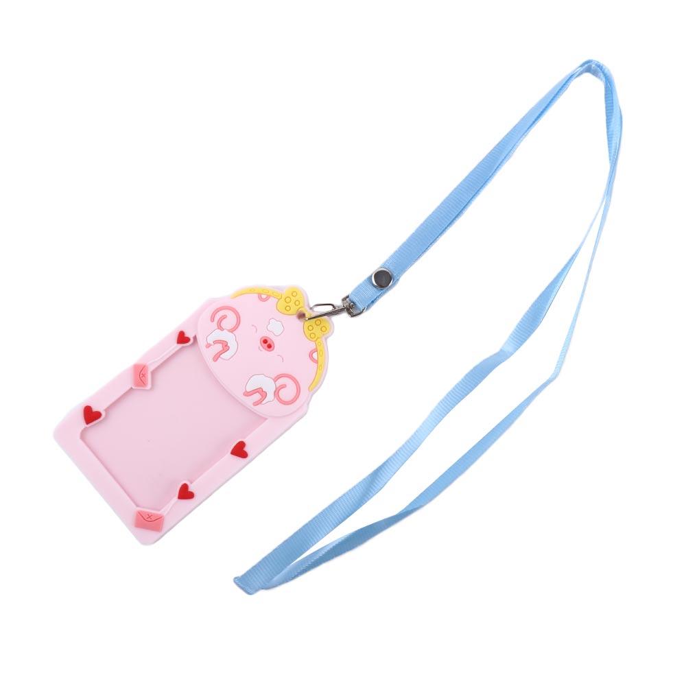 

1PC Name Card Bus Card with Rope Protector Cover Work Card Silicone ID Badge Card Holder