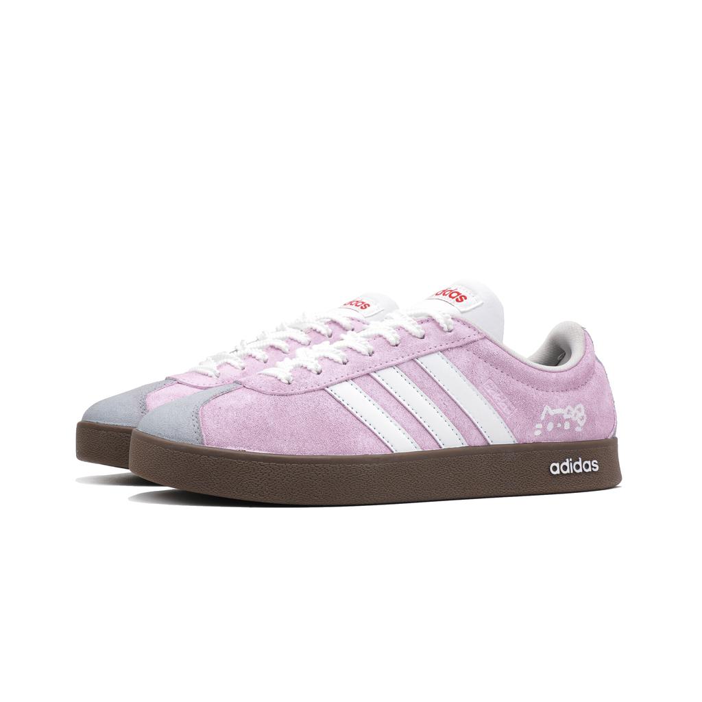 Adidas VL COURT 2.0 Lifestyle Sweet Meow Steps Abrasion Resistant Low top Skateboard Shoes Unisex Pink HQ1802(Team1166-)
