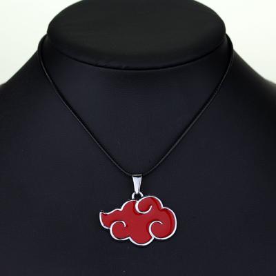 Comics Cartoon Naruto Akatsuki Red Cloud Logo Halsketten Itachi Uchiha Metall Halsketten als Geschenk