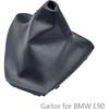 Auto Real Leather Gear Stick Shift Knob Lever Shifter Gaiter Boot Dust-Proof Cover Fit for BMW E90 E91 E92 E93 Car Styling