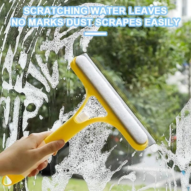 3 In 1 Glass Cleaning Wiper with Spray Bottle Multi-Purpose Door Car Windshield Cleaner for Car Window Cleaning Tool