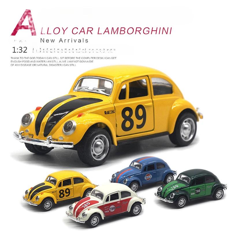 1:32 Beetle Alloy Car Diecasts Metal Classic Toy Model With Pull Back Function Vehicles For Child Gifts A988