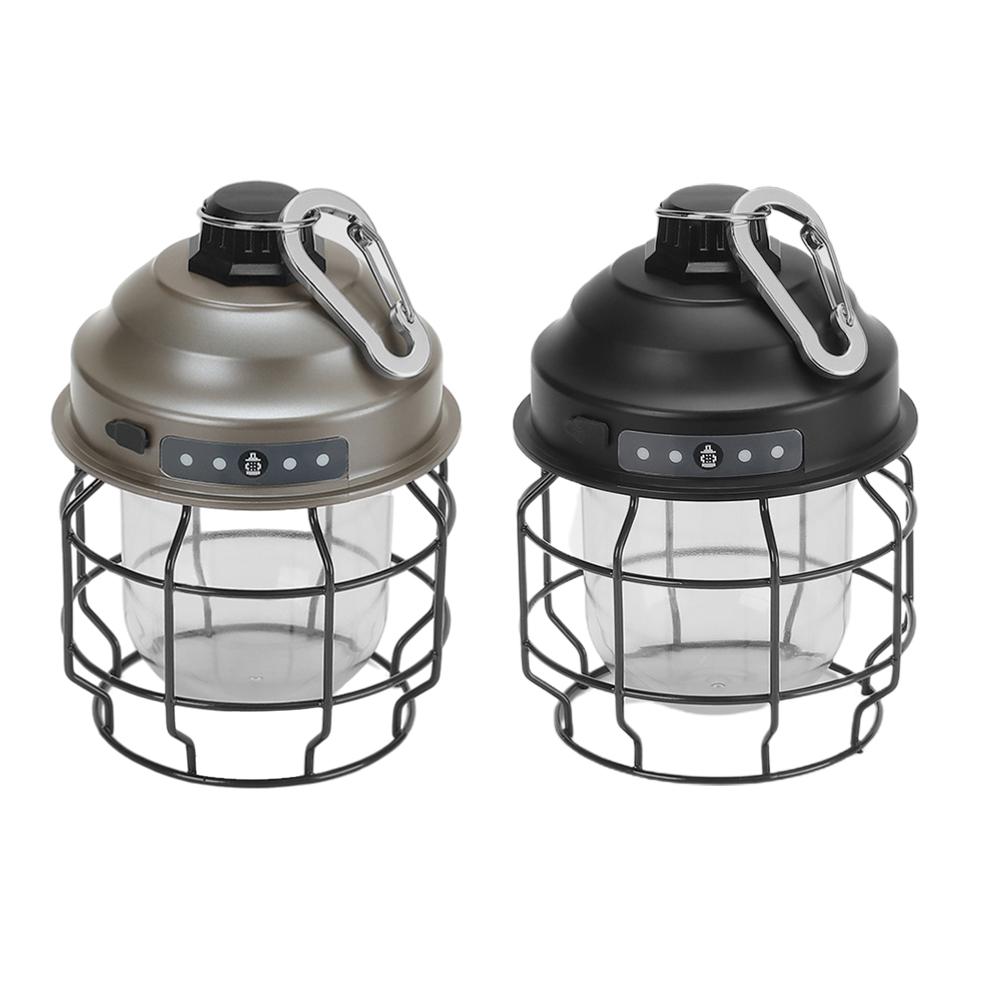 Outdoor Hanging Camping Lanterns Rechargeable Tent Light Vintage Lantern Portable Lamp for Yard Patio Garden Party