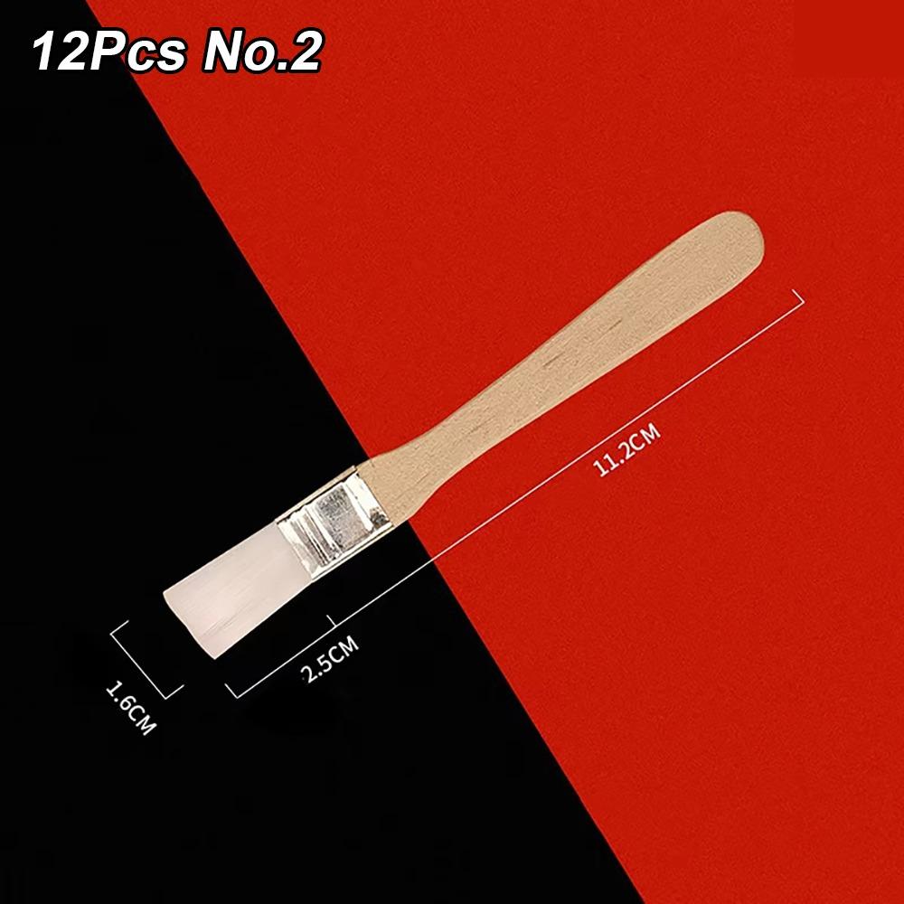 12Pcs/Set White Art Paint Brush Set Barbecue Brush  for Acrylic Oil Paint Varnishes Watercolor