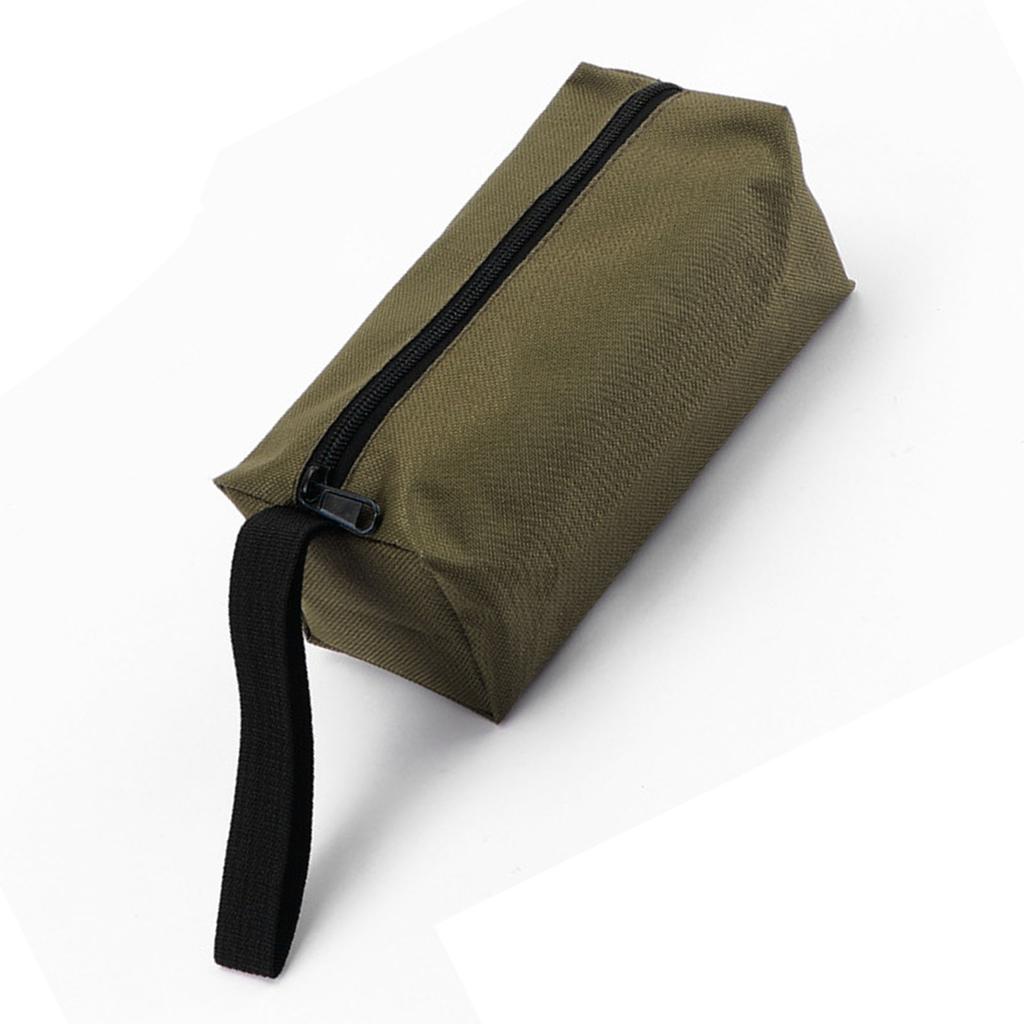 Reißverschluss Werkzeugtasche Mehrzweck Oxford-Gewebe Weite Öffnung Tragbare Werkzeugtasche zur Aufbewahrung Grün