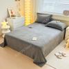 Newly Solid Color Soft Flannel Flat Sheet Winter Warm Home Bedding Bed Sheet for Single Double Bed Flat Bed Sheet Home Textile