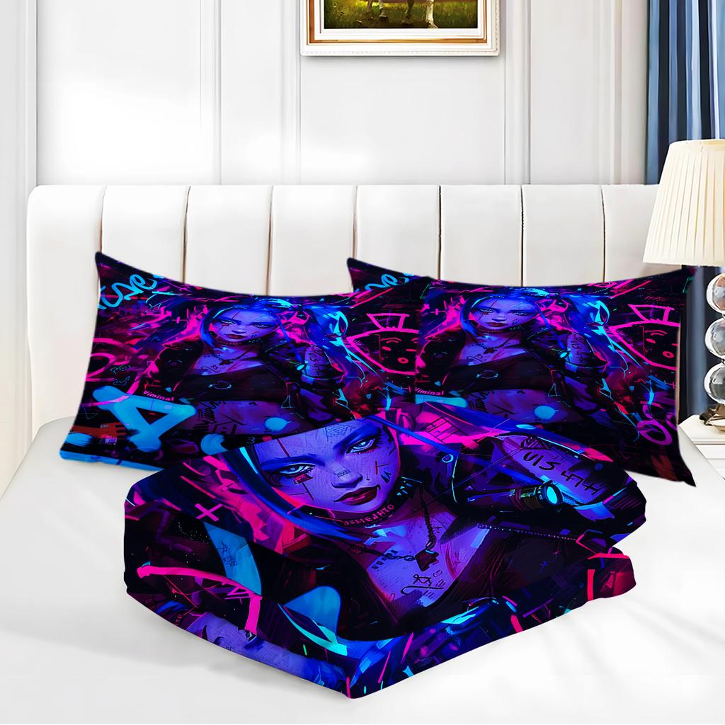 3pcs Game Style Cool Bedding Set Super Soft and Breathable Fabric Easy Care Breathable Durable Wrinkle-Resistant