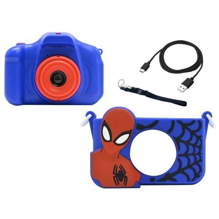 Fotocamera Spiderman con protezione - Cavo USB-C incluso - Dai 3 anni