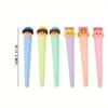 Back To School Season 10pcs 0.5mm High-looking Cartoon Plastic Cone Gel Pen Cute Ice Cream Shape Creative Stationery Prize Gift Water Pen