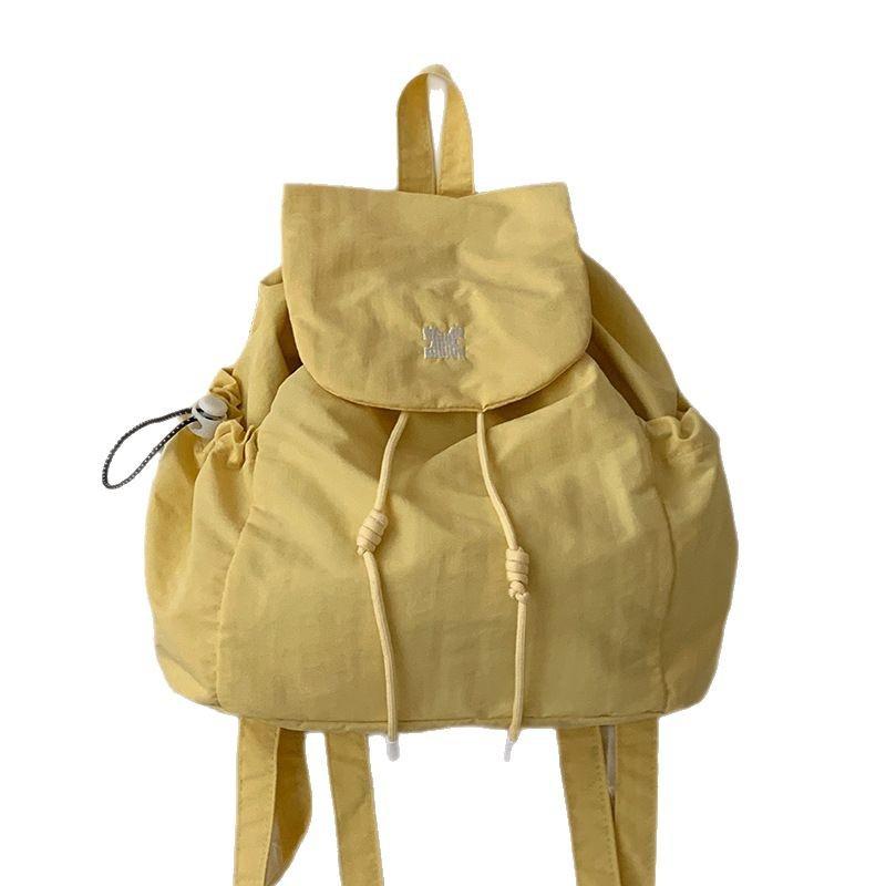 College style plaid nylon bag women's 2025 new backpack leisure travel backpack