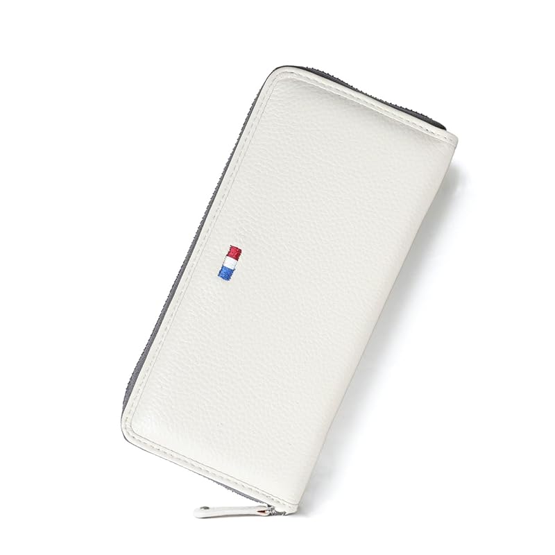 

[Liberto Edwin] wallet men s genuine leather cowhide leather long wallet simple business casual white Free