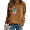 Women Casual Printing Long Sleeve Sweatshirt Pullover Shirts Top Blouse