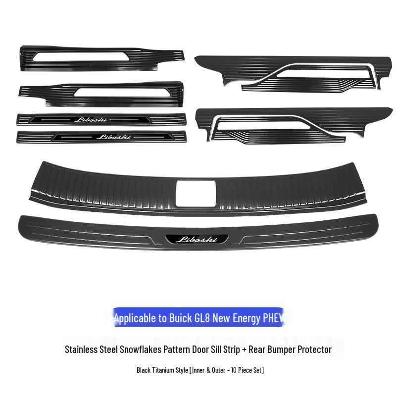 24 Buick GL8 PHEV Stainless Steel Door Sill Scuff Plates Interior Upgrade