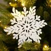 Charms Wooden Snow Foam Elegant Christmas Tree Decoration Party Supplies Ornaments Hanging Pendants