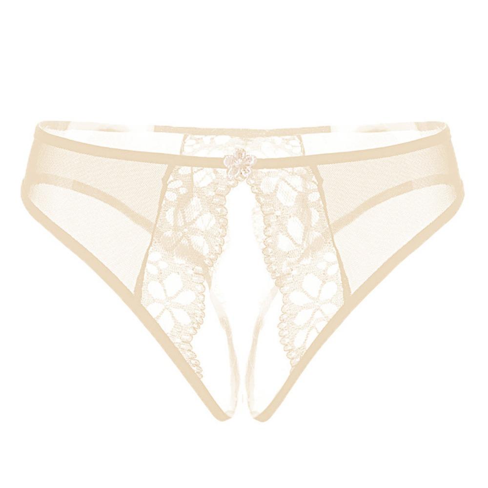 Sexy Underwear Sexy T-shaped Open Panties Thong Women's Lace Sao Low Waist Hot Open Crotch Temptation Transparent