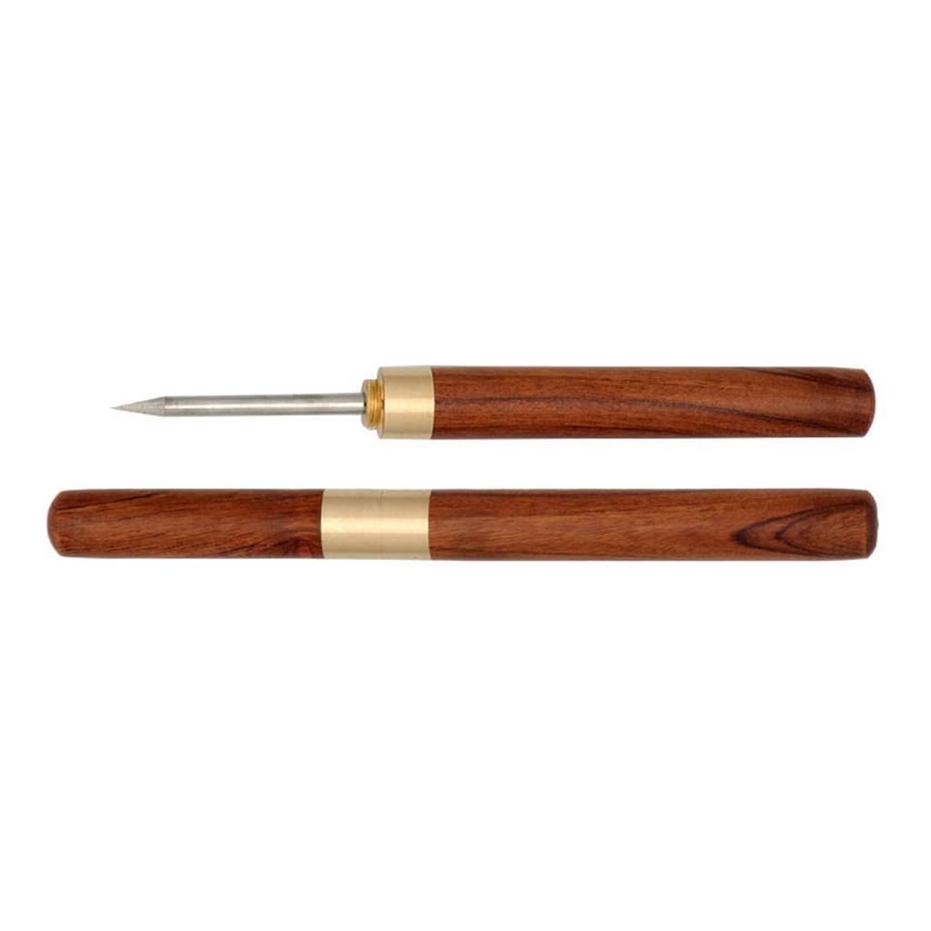 Leather Hole Punching Awl Wood Handle Leather Craft Punching Awl Tool for Leather Craft Stitching Leather Working