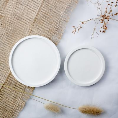 Stampi in silicone per vassoio in gesso rotondo, sottobicchieri in cemento, pallet in cemento, stampi in resina epossidica, fai da te, piatto per gioielli, stampi per ornamenti per la casa