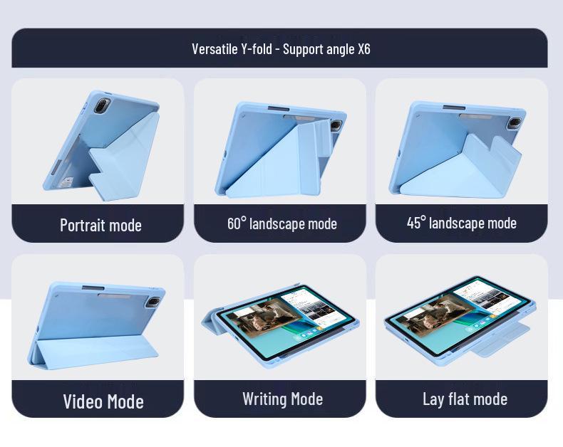 Xiaomi Pad 7S Pro 3+Y Falt-Hülle für Redmi Pad 11, 12,4"-Version - Dünn, Biegefest, Vielseitig