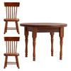 Miniature Dining Table Chair Set Handmade 1:12 Miniature Furniture Retro Doll Mansion Furniture for Girls Boys Pretend Play