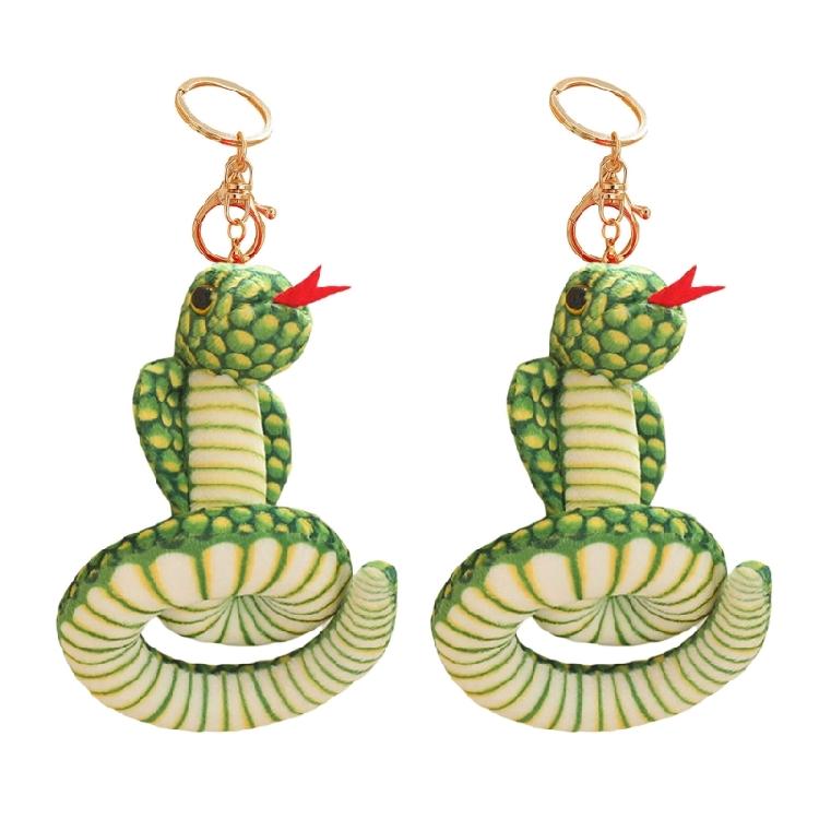 Handmade Lovely Snake Plush Keychain Charm Pendant Craft with Sturdy PP Cotton for Soft and Comfortable Feel Use