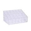 Transparent 24-Slot Lipstick and Nail Polish Organizer Box