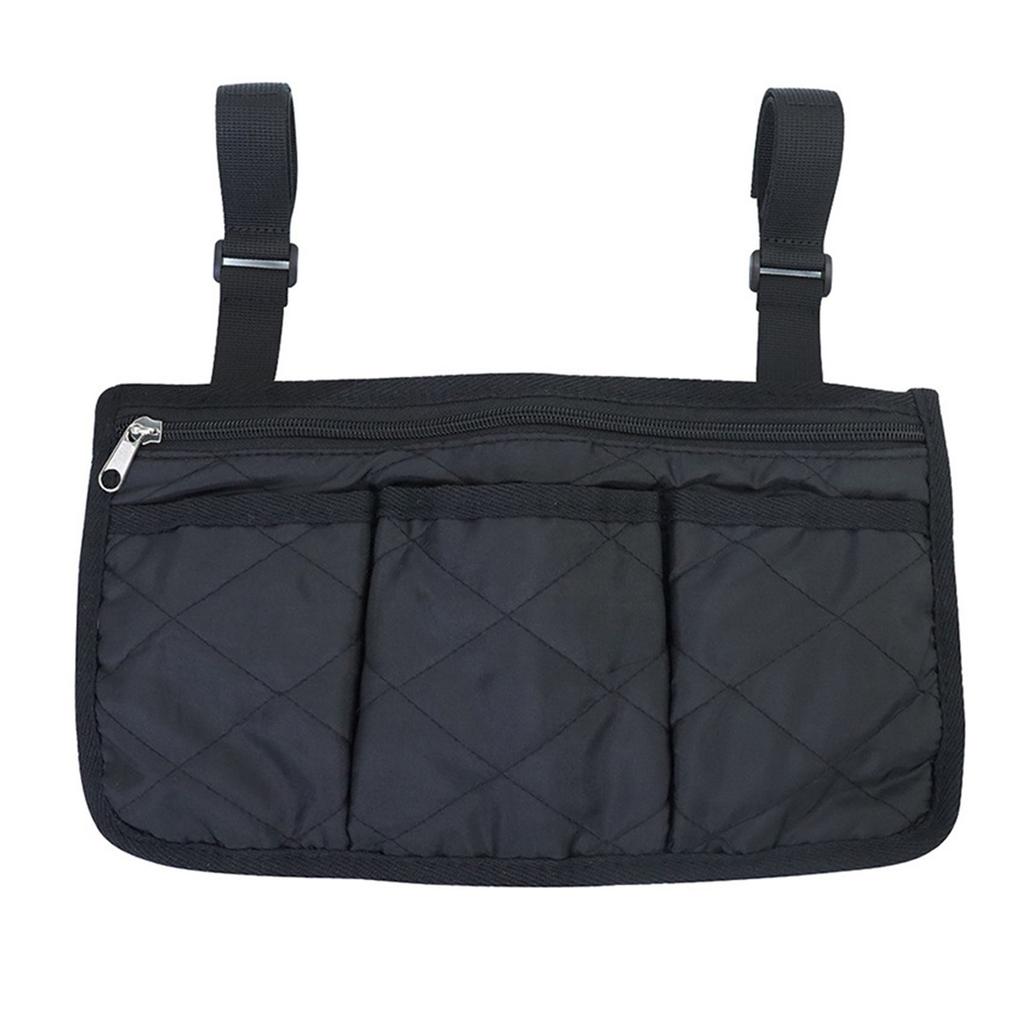 Waterproof Wheelchair Side Pouch Multipocket Wheelchair Hanging Bag Armrest Hanging Handle Holder Wheelchair Accessories