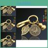 Exquisites chinesisches Messing Schlüsselanhänger Ornament Personalisiertes Vintage Metall Kürbis Auto Schlüssel Zubehör Ideales kleines Geschenk