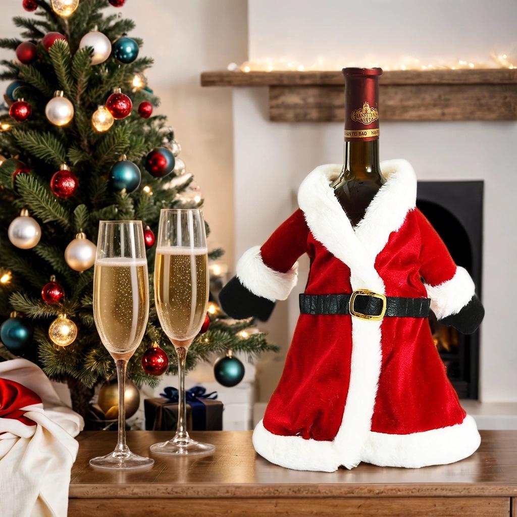 Festlig julevinflaskedeksel - Kreativ borddekorasjon