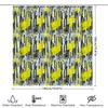 Modern Abstract Shower Curtain Artistic Black Yellow Splash Waterproof Bathroom Decor Set Vintage Textured Fabric Backdrop
