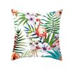 Summer tropical plant flamingo decorative pillowcase green leaf pillowcase flamingo pillowcase
