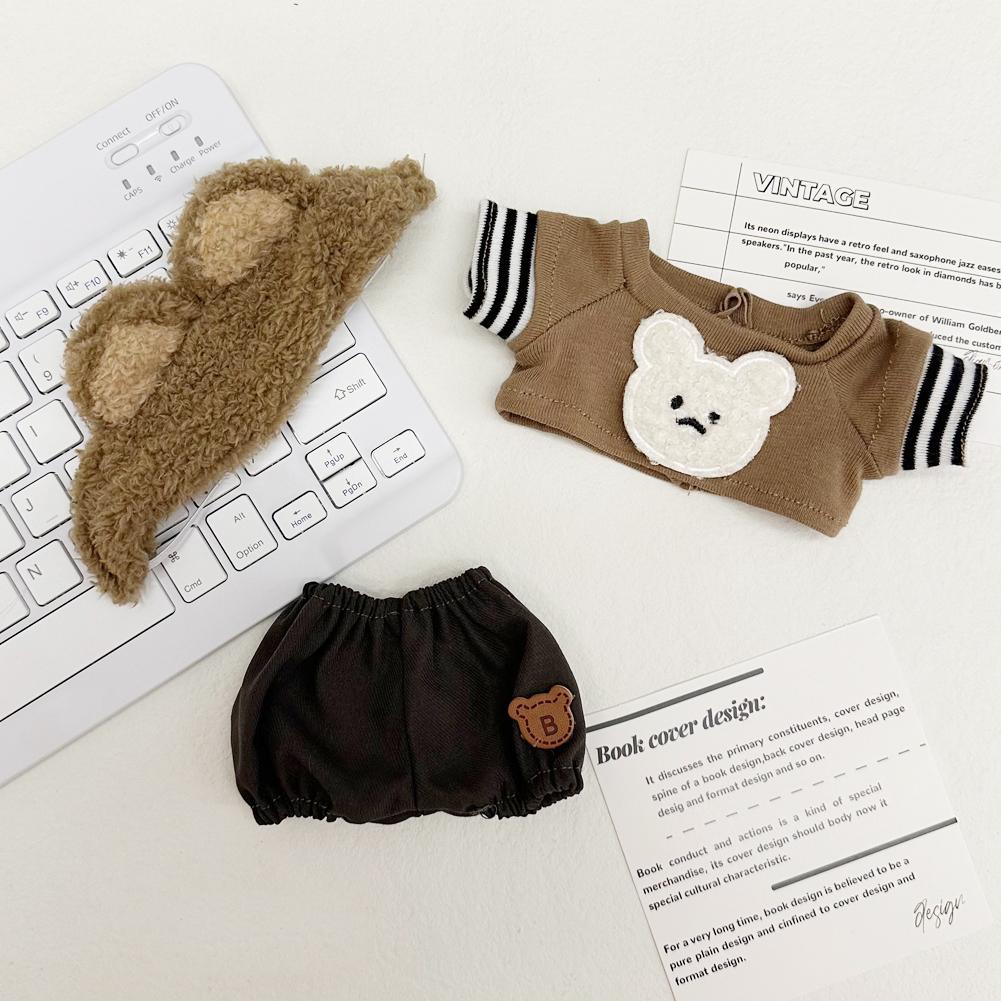 

Для 20 см хлопковые комбинезоны для кукол из мультфильмов, сменная одежда для плюшевых кукол, аксессуары для игрового дома, мини-одежда 03#